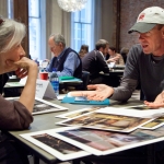 K.K. DePaul meets with Jack Woody, PhotoNOLA 2009 (c) George Long