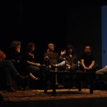 Six Shooters panel discussion at the CAC featuring David Halliday, Linda Troeller, Jane Fulton Alt, Andy Levin, Ellen Susan, Sesthasak Boonchai and moderator Dan Cameron, during PhotoNOLA 2009 (c) David Rae Morris