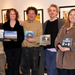 PhotoNOLA members' book signing at the New Orleans Photo Alliance gallery; Jane Fulton Alt, Bruce Keyes, Ann Marie Popko, Christopher Porche West, Jonathan Traviesa, Jennifer Zdon, George Long (left to right); December 5, 2009