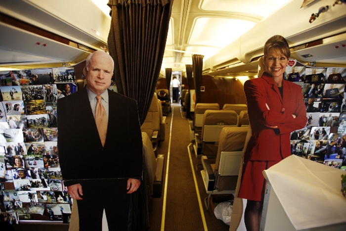 Aboard the McCain-Palin Special by David Burnett, 2008