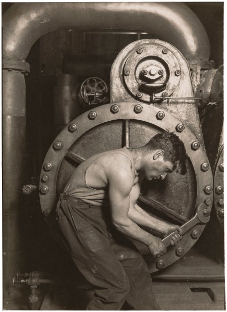 Lewis Wickes Hine - Mechanic and Steam Pump, circa 1930. New Orleans Museum of Art: Museum purchase, 74.84