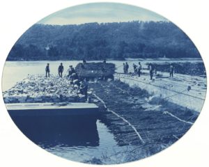 Henry Peter Bosse - Construction of Rock and Brush Dam, L.W., 1891 | East of the Mississippi: Nineteenth-Century American Landscape Photography | New Orleans Museum of Art | PhotoNOLA 2017