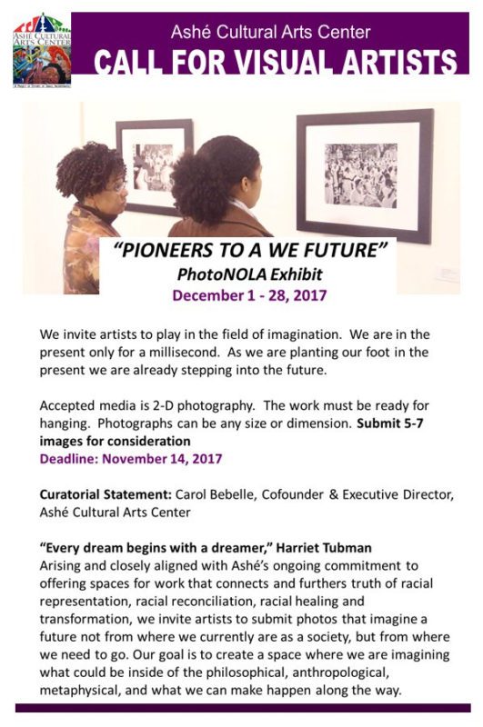 Open Call: Pioneers for a We Future | Ashé Cutltural Arts Center